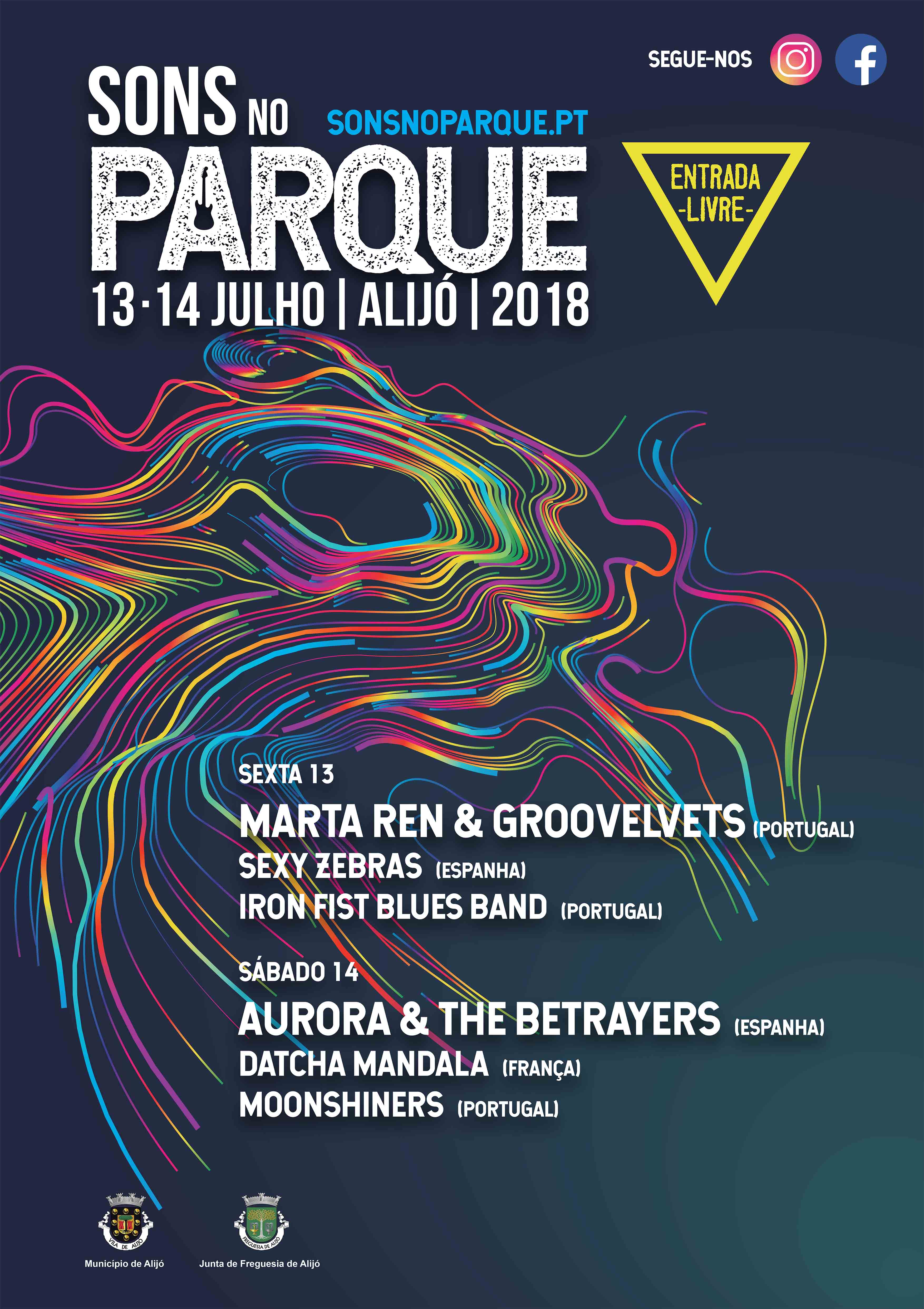 Cartaz Festival Sons no Parque 2018 - Alijó