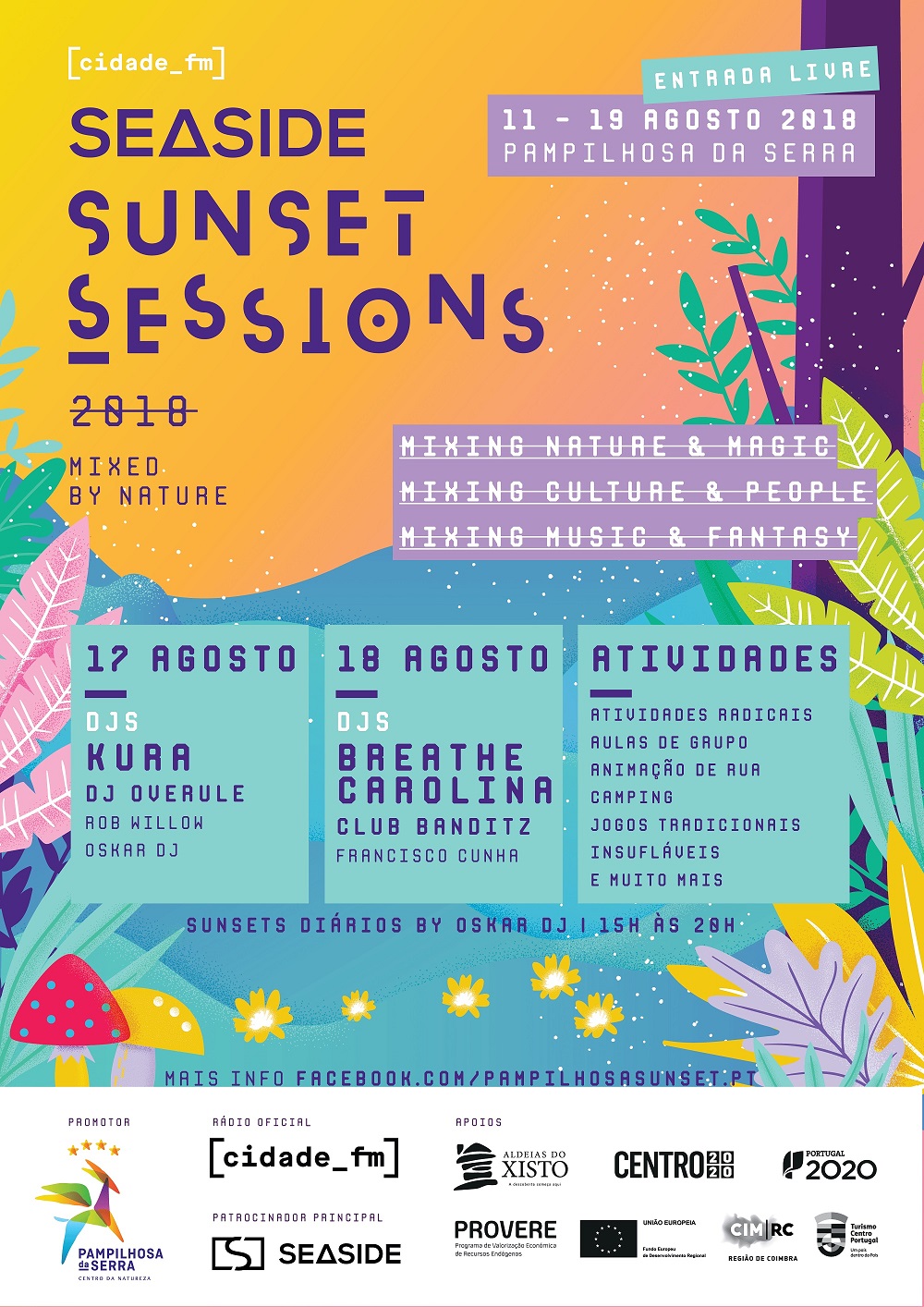 Cartaz Festival Seaside Sunset Sessions 2018 - Pampilhosa da Serra