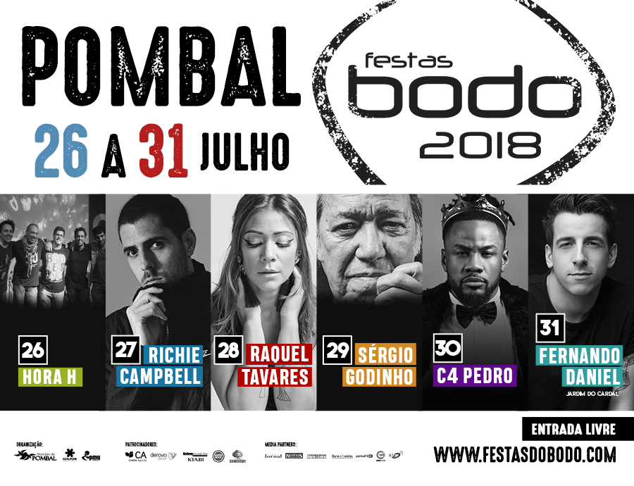 Cartaz Festas do Bodo 2018 - Pombal