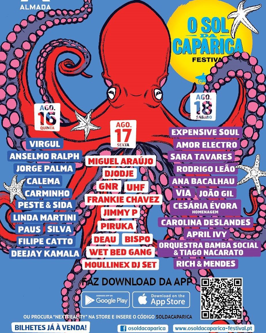 Cartaz Festival O Sol da Caparica 2018