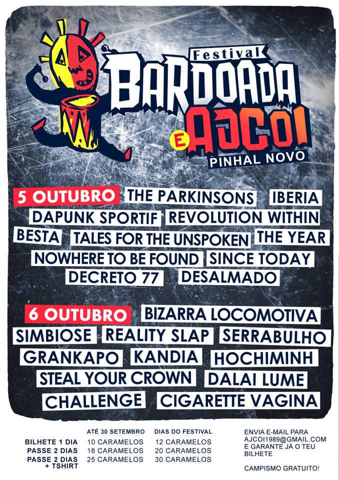 Cartaz Festival Bardoada & Ajcoi 2018 - Pinhal Novo
