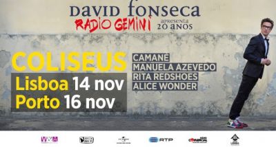 David Fonseca - RADIO GEMINI - concertos - 20 ANOS - Coliseus