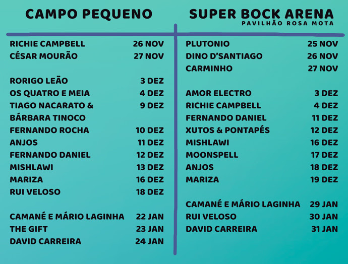 SANTA CASA PORTUGAL AO VIVO COM NOVAS DATAS
