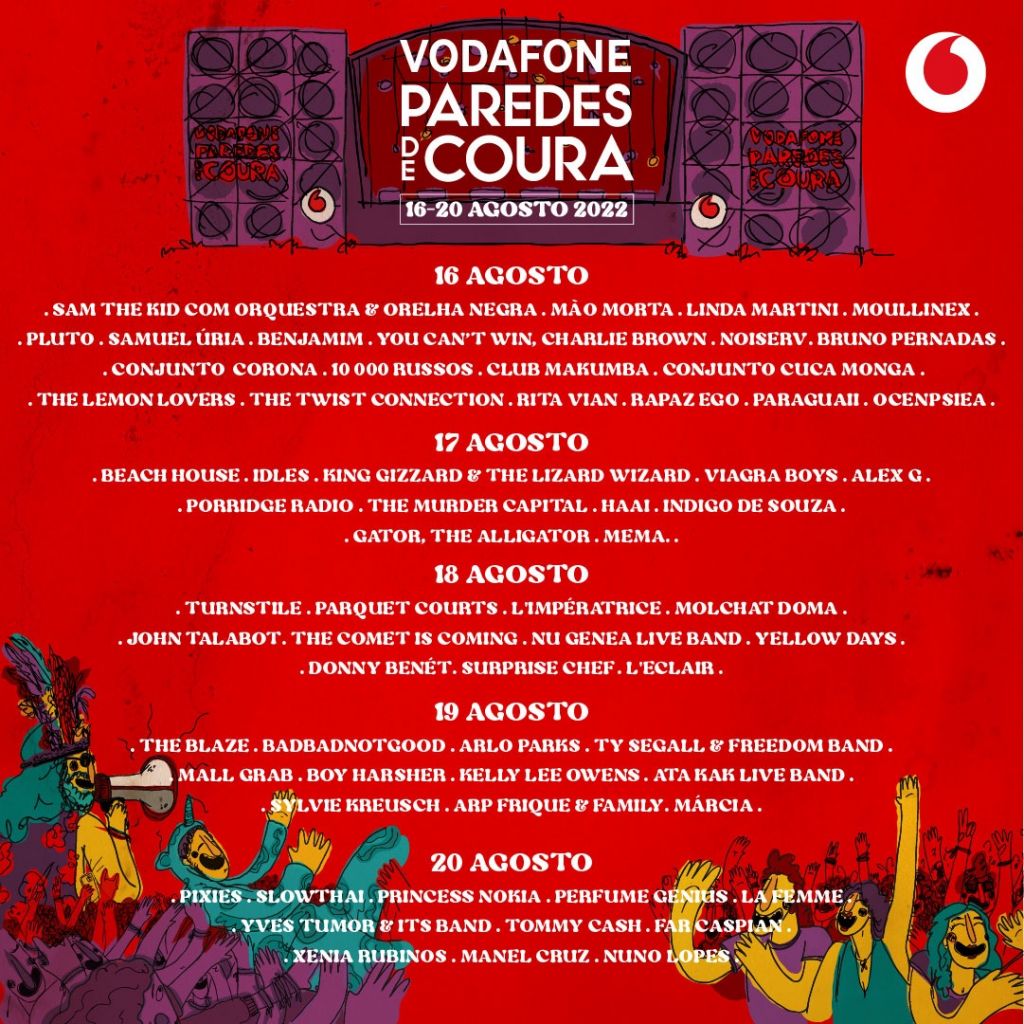 Vodafone Paredes de Coura cartaz 2022 bilhetes tickets campismo