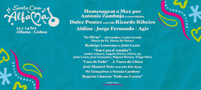 Santa Casa Alfama - cartaz - alinhamento - horários - artistas - palcos
