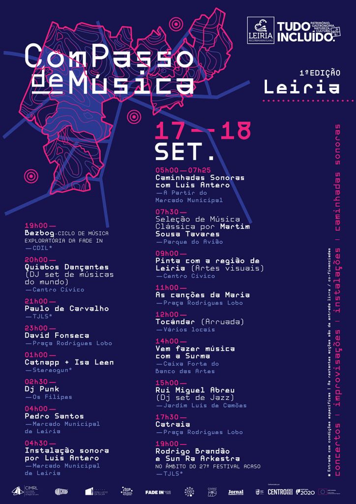 cartaz - alinhamento - artistas - bandas - ComPasso de Música - região de Leiria