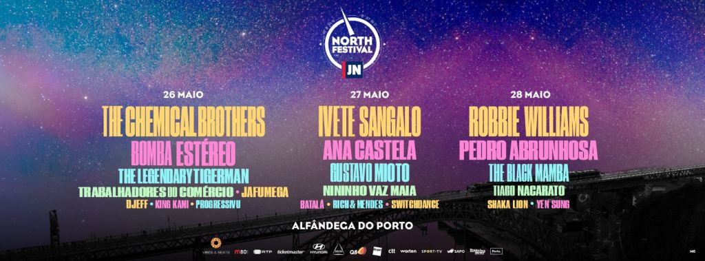 North Music Festival 2023 cartaz ROBBIE WILLIAMS - The Chemical Brothers, Bomba Estéreo, Ivete Sangalo, Ana Castela